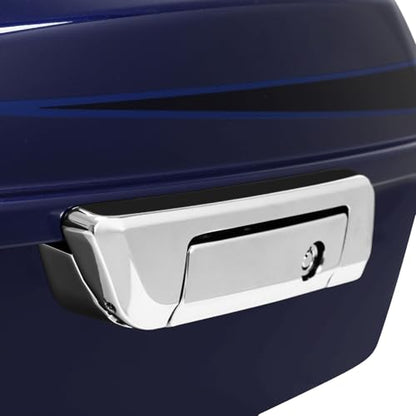 TCMT King Motorcycle Trunk Fit for Harley Touring 2014-2025 CVO Road King Road Glide Street Glide Electra Glide Ultra Limited Pack Blue/Black Sunglo - color: Blue/Black Sunglo(No Speaker Holes)