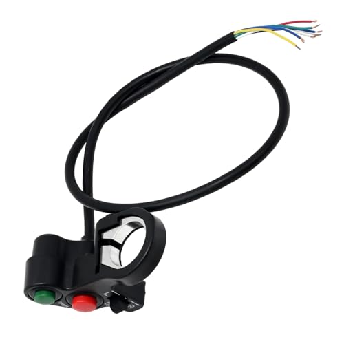 Universal 7/8'' 22mm Motorcycle Handlebar Switch with Turn Signal Headlight Horn Function Compatible for Pit Dirt Bike Scooter ATV