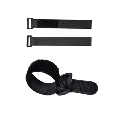 20 Pack 8 Inch Reusable Fastening Cable Straps,Adjustable Multi-Purpose Hook and Loop Straps Nylon Cable Ties for Wire Cable Management Home Office Garage Outdoor Organization - size: 8'' x 0.6'' (Black)