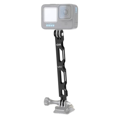 HSU Extension Arm for GoPro, Aluminum Helmet Stick Extension Arm Mount for GoPro Hero 13/12/11/10/9/8/7/6/5 Black, DJI Osmo Action and More (6.5") - color: 6.5" Black