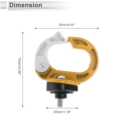 Universal Motorcycle Hanging Hook Round Shape Motorcycle Helmet Luggage Bag Holder Hanger for Scooters Bicycles Yellowish White 1 Pc 75mm - color: Yellow