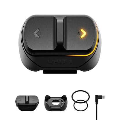 UNIT 1 Navigation Remote - Wireless Handlebar Controller for Turn Signals, Single Light, Double Light, and Brake Lights - USB-C Rechargeable and IPX6 Waterproof - Black