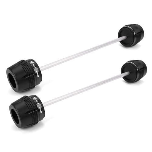 MOWOK Fit For Yamaha MT03 MT-03 MT03 2015-2024 2025 2026 Motorcycle Accessories Frame sliders Front Rear Wheel Axle Fork Slider Crash Protector Protection (Black) - color: Black