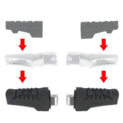 Floorboards Passenger Footrest Foot Peg For GS1250 R1250GS ADV R1200GS LC For Adventure Aluminum Footpeg Bracket Rubber Cover - color: 1 Set