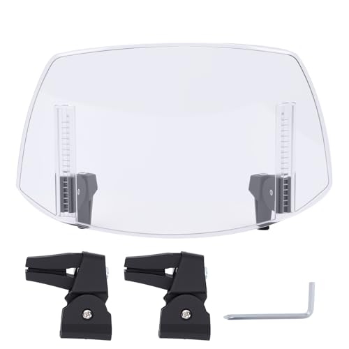 Motorcycle Windshield Extension Universal Heightened Clip On Wind Deflector 29.5*17.5cm ABS Windscreen Extender Spoiler Suitable for motorcycles with front windshields