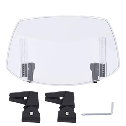 Motorcycle Windshield Extension Universal Heightened Clip On Wind Deflector 29.5*17.5cm ABS Windscreen Extender Spoiler Suitable for motorcycles with front windshields