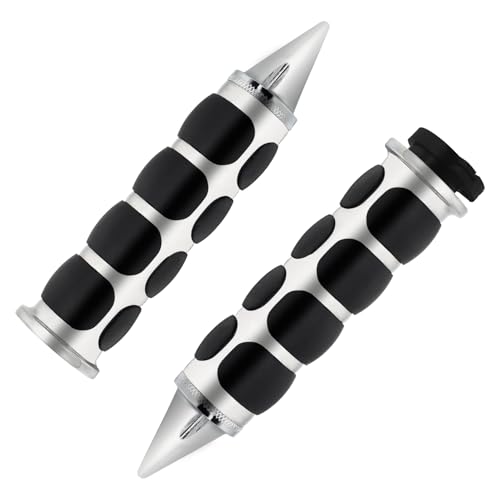 NTHREEAUTO 1" / 25mm Motorcycle Hand Grips Universal Handlebar Throttle Grip - color: Chrome