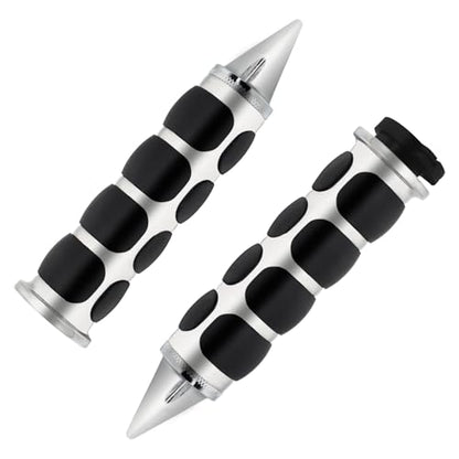 NTHREEAUTO 1" / 25mm Motorcycle Hand Grips Universal Handlebar Throttle Grip - color: Chrome
