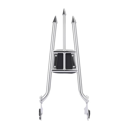 27 inch Motorcycle Rear Passenger Sissy Bar Backrest, Detachable Cushion Pad Fit for Harley Touring Road King Street Glide Road Glide Electra Glide 1997-2008 (Chromed Silver) - color: Chromed Silver