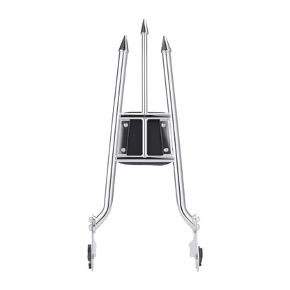 27 inch Motorcycle Rear Passenger Sissy Bar Backrest, Detachable Cushion Pad Fit for Harley Touring Road King Street Glide Road Glide Electra Glide 1997-2008 (Chromed Silver) - color: Chromed Silver