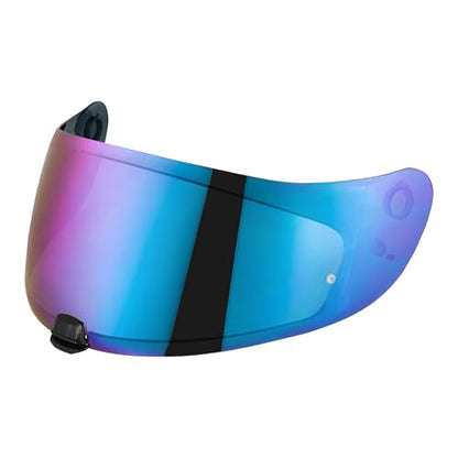 C70 Helmet Visor Replacement Face Shield Compatible with C70/ HJ20M/ FG-17/ FG-ST/IS-17 Motorcycle Helmets (Rainbow) - color: Rainbow