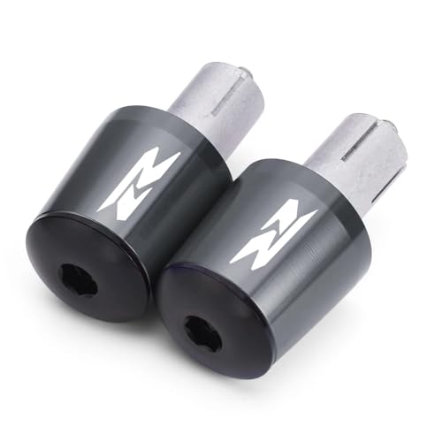 Motorcycle Handlebar End Plugs - Bar Ends Grips with Counterweight, Anti-Vibration Stabilizer, Crash Protector Slider Compatible with GSXR 125/150/250/600/750/1000 & GSR 750/600/400 - color: Titanium
