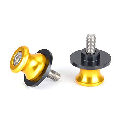 Goldfire 2Pcs 8MM M8 X1.5 Motorcycle Swing Arm Sliders Spools CNC Swing Arm Stand Screws For Kawasaki Z650 Z800 Z900 Z1000 Accessories(Yellow) - color: Yellow 8MM M8 X1.5 Swing Arm Stand Screw