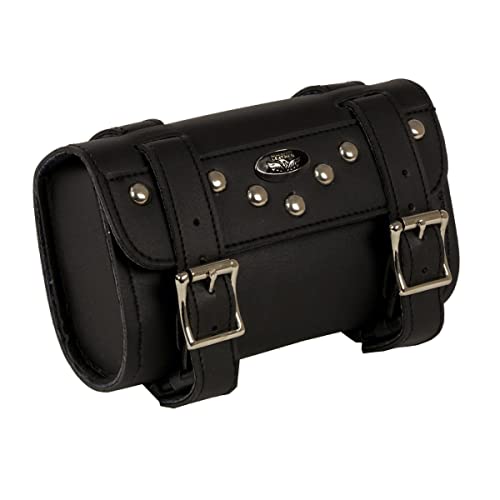 Milwaukee Leather PVC Motorcycle Windshield Bag – Universal Fit Riding Travel Storage with Turn Lock - color: SH49804-BLACK, size: One Size