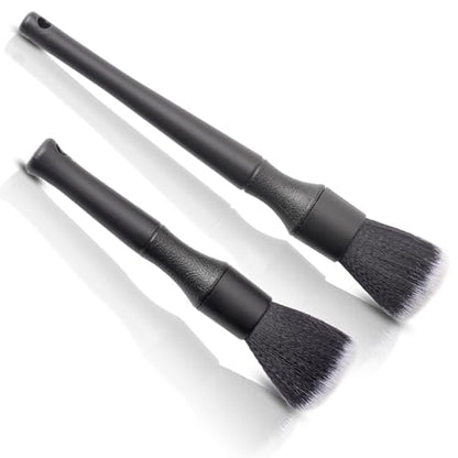 Ultra-Soft Car Detailing Brush Set - No Scratch Car Interior Cleaning Brushes with Soft Brush Head & Comfortable Grip - Clean Exterior, Interior Dash Panels Emblems Infotainment Screen