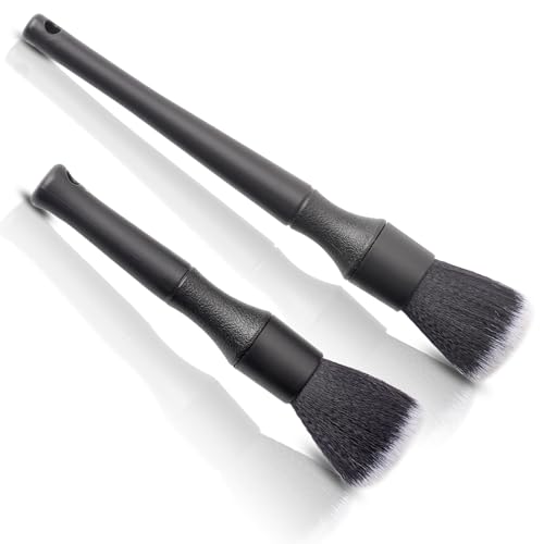 Ultra-Soft Car Detailing Brush Set - No Scratch Car Interior Cleaning Brushes with Soft Brush Head & Comfortable Grip - Clean Exterior, Interior Dash Panels Emblems Infotainment Screen