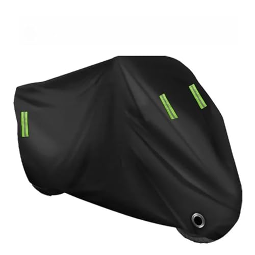 Motorcycle Cover Universal Weather Waterproof Sun Outdoor Protection Durable Night Reflective Lock-Holes Motorbike Vehicle(Black,XX-Large) - color: Black, size: XX-Large