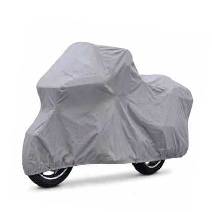 SavvyCraft Supreme Motorcycle Storage Cover, 5-Layer Waterproof UV Resistant Protection, Fleece Lined Indoor Outdoor Cover with Vent, Adjustable Straps & Grommets for Sports Bike Fit up to 90" L - size: Fits up to 90"L