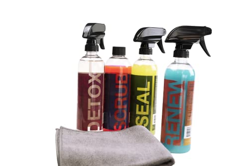 SILCA Bike SPA Collection | liquid performance 4 part cycle wash | Degreaser, Wash, Graphene infused wax, and SiO2 ceramic waterless bike wash | biodegradable | bicycle cleaner degreaser collection - style: Complete Set - w/microfiber towel