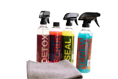 SILCA Bike SPA Collection | liquid performance 4 part cycle wash | Degreaser, Wash, Graphene infused wax, and SiO2 ceramic waterless bike wash | biodegradable | bicycle cleaner degreaser collection - style: Complete Set - w/microfiber towel
