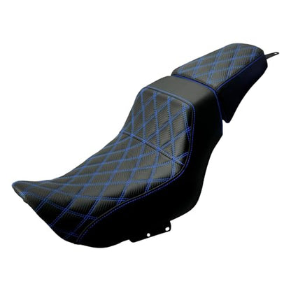 Motorcycle Driver Passenger Seat Two-up Seat Fit For Harley Nightster RH975 Nighster Special RH975S 2022-up (Blue Stitching) - color: Blue Stitching
