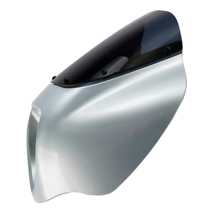 Front Headlight Quarter Fairing Windshield Fit For Harley Softail Low Rider FXLR S FXLRS 2018-2025 Street Bob FXBB FXBBS 2018-2025 Softail Standard FXST 2020-2024 Barracuda Silver - color: Fairing Barracuda Silver