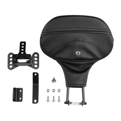 C.C. RIDER Driver Rider Backrest - Pad Diamond 2-Up One-Piece Sissy Bar fit for Harley Touring Road King FLHR Street Glide FLHX Road Glide FLTRX 2009-2023 - color: 04# Black Rider Backrest