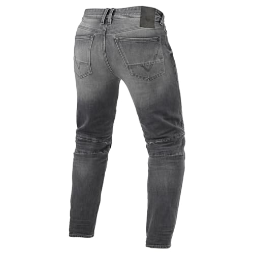 REV'IT! Men's Moto 2 Tapered-Fit Motorcycle Jeans (Medium Grey Used - 30Wx32L) - color: Medium Grey Used, size: 30W x 32L