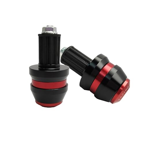 22mm 7/8'' Motorcycle Bar End Plug Sliders Universal Handlebar Grips Bar Ends Caps replacement for Honda Yamaha Suziku Kawasaki BMW Motorbike Dirt Bike(Red) - color: Red