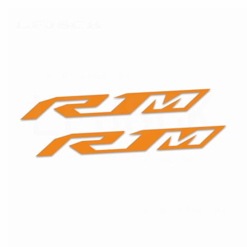 Motorcycle Reflective Fairing Stickers - 2 Piece,Orange | Waterproof Vinyl Decals Kit for Helmets ,Compatible with Yamaha YZF R1 R1M - color: Orange