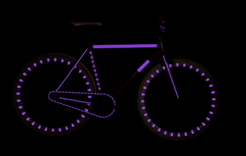 RydeSafe Reflective Decals - Hexagon Kit - Large - color: Purple