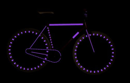 RydeSafe Reflective Decals - Hexagon Kit - Large - color: Purple