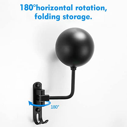 Motorcycle Helmet Holder Wall Mount 180 Degree Rotation Double Hook Helmet Hanger Bracket Display Rack for Helmets Caps Jackets Basketball Tail Box Garages Living Rooms Of
