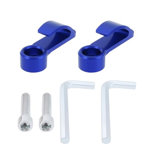 2Pcs Motorcycle Handlebar Hook CNC Aluminium Helmet Hook Suitable for Motorcycle Helmets Gloves Cups(Blue) - color: Blue