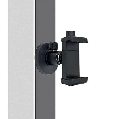 Vinkqiado Gym Magnetic Phone Mount Holder, Heavy Duty Magnet Base Cell Phone Clamp, Attracts to Ferrous Metal Surface, Designed for Gym, Motorcycles Tank, Tractor, Toolbox, Mechanics, Truck, Forklift