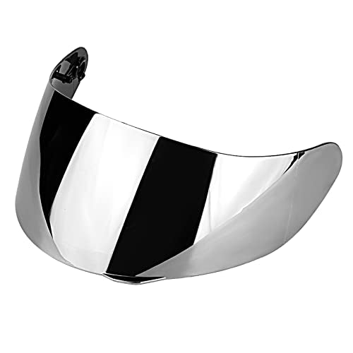 Motorcycle Helmet Visor Lens Windshield, Durable High Flexibility Anti Fog Motorcycle Helmet Lens, Full Face Windshield Protective Cover Replacement for K1 K3 SV K5 K5‑S(Silver Plated)