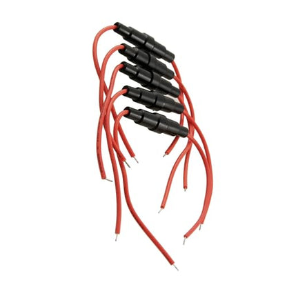 A11101300ux0008 5 x 20 mm AGC Fuse Holder Inline Screw Type W 22 AWG Wire (Pack of 5) Auto Accessories