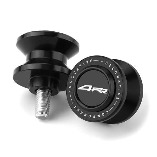 8mm CNC Aluminum Motorcycle Swingarm Spools Sliders Rear Stand Frame Sliders Compatible With Ninja ZX4RR 2026 2025 2024 2023 ZX-4RR ZX400 ZX4RR Accessories (Black) - color: black