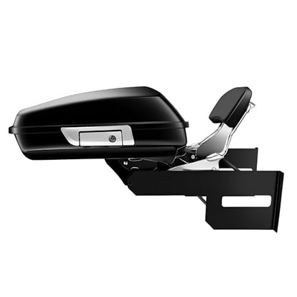 Harley Wall Mount Storage Rack, Black Metal Garage Detachables Storage, Wall Rack for Tour Pack Pak Trunk Luggage Racks, Fits for Harley Touring Electra Street Glide Road King