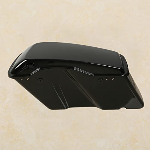 XMT-MOTO Vivid Blac Hard Saddlebags Fit for Harley Davidson Touring FLT FLHT FLHTCU FLHRC Road King Road Glide Street Glide Electra Glide Ultra-Classic 2014-2024 - color: Vivid Black saddlebags w/Black latches Kit