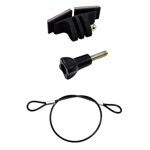 Lightweight Helmet Visor Mount for GoPro & DJI Action Camera Ultra-Light Base Holder for Mountain Bike Downhill Half Helmet RC Sports FPV Vlogging Accessories (Black) - color: black