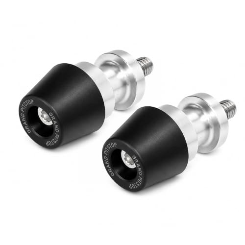 Grand Pitstop 6MM Motorcycle Swingarm Spools – M6 CNC Aluminum Paddock Stand Bobbins, Rear Wheel Lift Sliders, Black & Silver, Fits Yamaha YZF R1 R3 R6 FZ1 FZ6 MT09 MT10 - size: 6MM