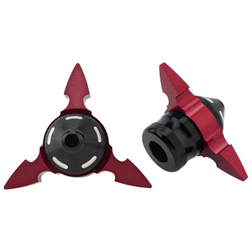Windance 4pcs Front Wheel Frame Sliders Aluminum Alloy Dart Shape Front Fork Crash Protection Cup for Motorcycles Motocross Moped Scooters Dirt Pit Bikes (Red) - color: Red