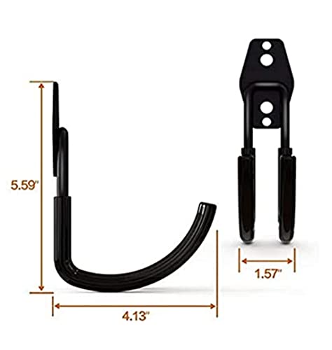 zoele Baby Stroller Hanger, 2 Pcs Black (Polyvinyl Chloride, Alloy Steel), Wall Mount, Heavy Duty Garage Tool Storage Organizer Utility Hooks, 77 lbs Weight Capacity, Stroller Holder - color: 2 Pcs Black