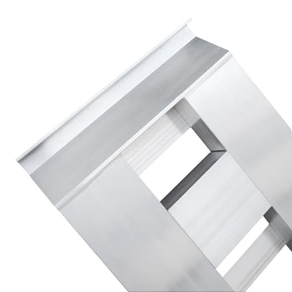 2pcs 6800lbs 6 ft x 15" Aluminum Trailer Ramps with Top Hook Attaching End & Crossbar Anti-Slip Truck Car Auto Ramp Universal Loading Ramps for Motorcycle, ATV, Bike, Lawn Mower - size: 15”W x 72”L