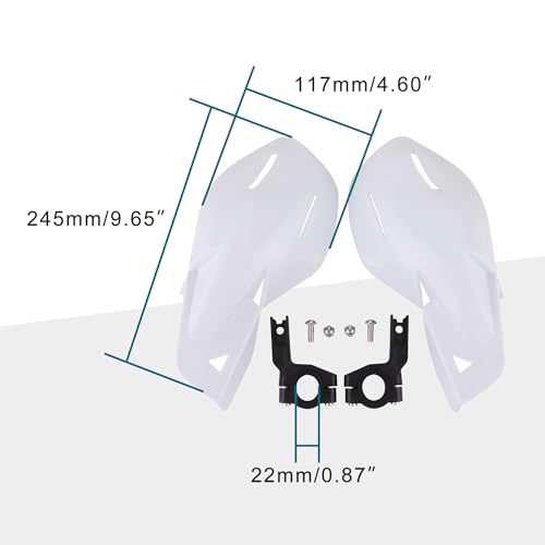 GOOFIT 7/8" Handlebar Hand Brush Guards Protector Handguards Assy Replacement for Motocross Motorcycle Off-road Pit Dirt Bike ATV White - color: White