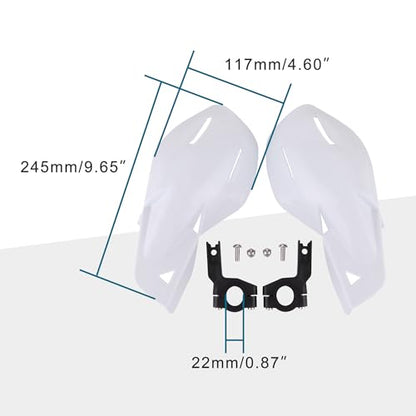 GOOFIT 7/8" Handlebar Hand Brush Guards Protector Handguards Assy Replacement for Motocross Motorcycle Off-road Pit Dirt Bike ATV White - color: White