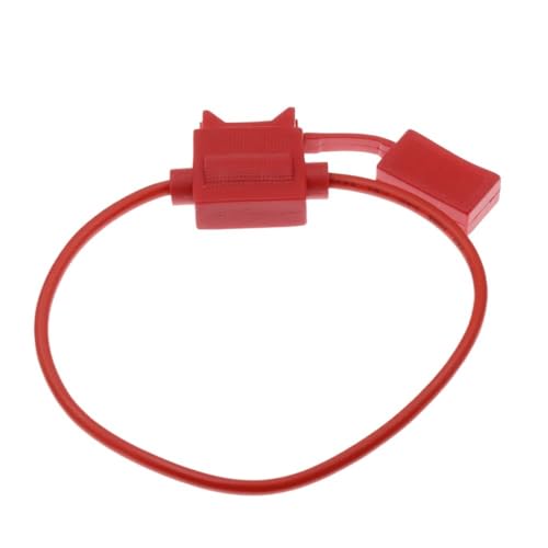 Water Proof Fuse Holder for Automobile 32V 18/16/14/12/10AWG Standard Fuse Insert 1A 2A 3A 4A 5A 7.5A 10A 15A-50(Red,10AWG_2A) - color: Red, size: 10AWG_2A