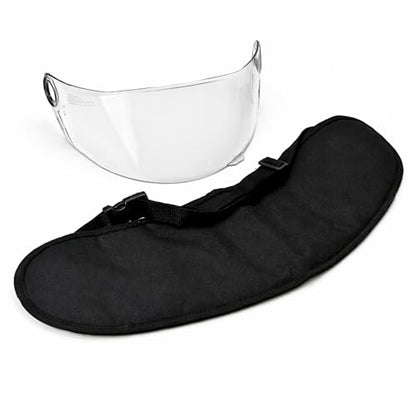 1 Pcs Motorcycle Helmet Visor Bags Sleeve for Storing and Carrying, Sturdy Scratch Resistant Face Shield Storage Case with Soft Fleece Lining, Lightweight Protective Pouch, Black
