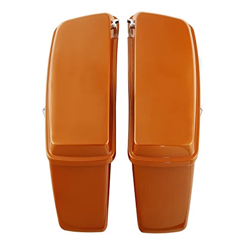 HR3 16RG Amber Whiskey Hard Saddlebags Compatible with 2016 Road Glide FLTRX (Replace for OEM) Fit for 2014-2023 Harley Touring Models - color: Amber Whiskey 2016RG